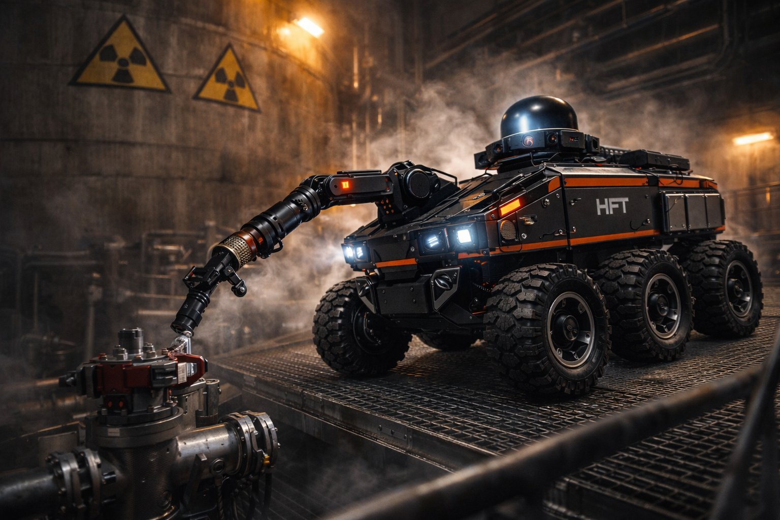 HFT radiation-hardened ground robot for nuclear facility inspection