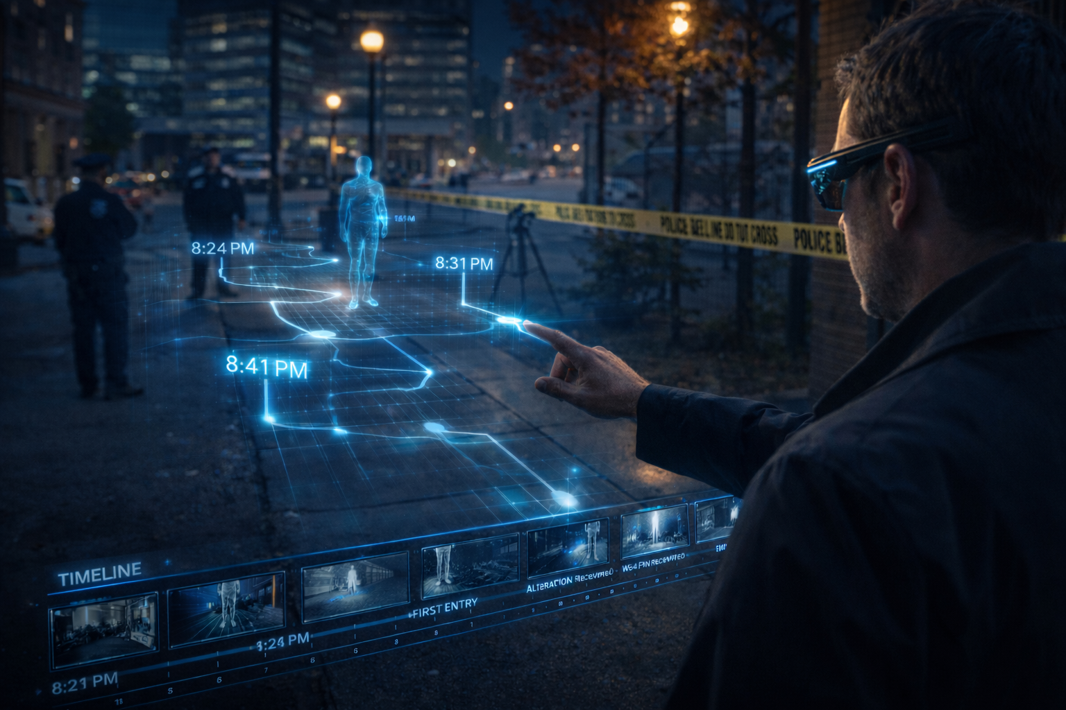 PRISM AR crime scene reconstruction